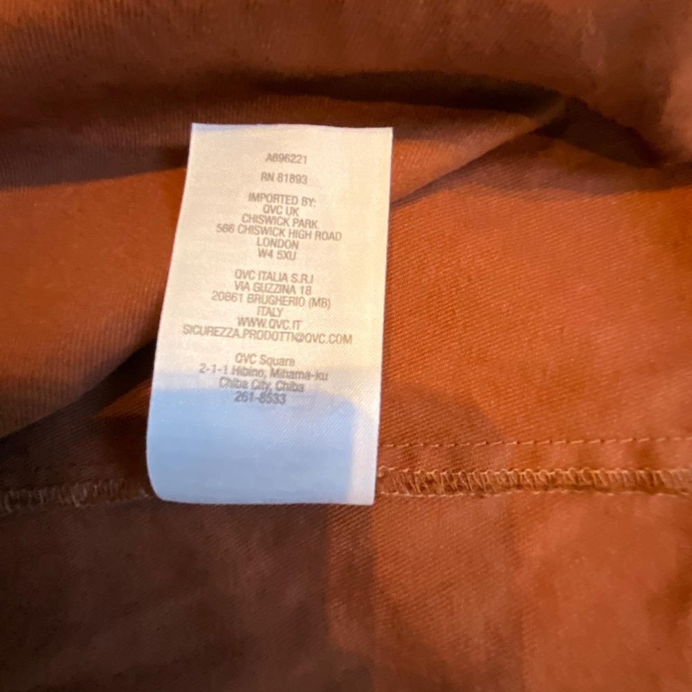 Susan Graver Weekend Rust Orange‎ Embroidered Lyocell Cotton Blouse Womens Small - Picture 8 of 10